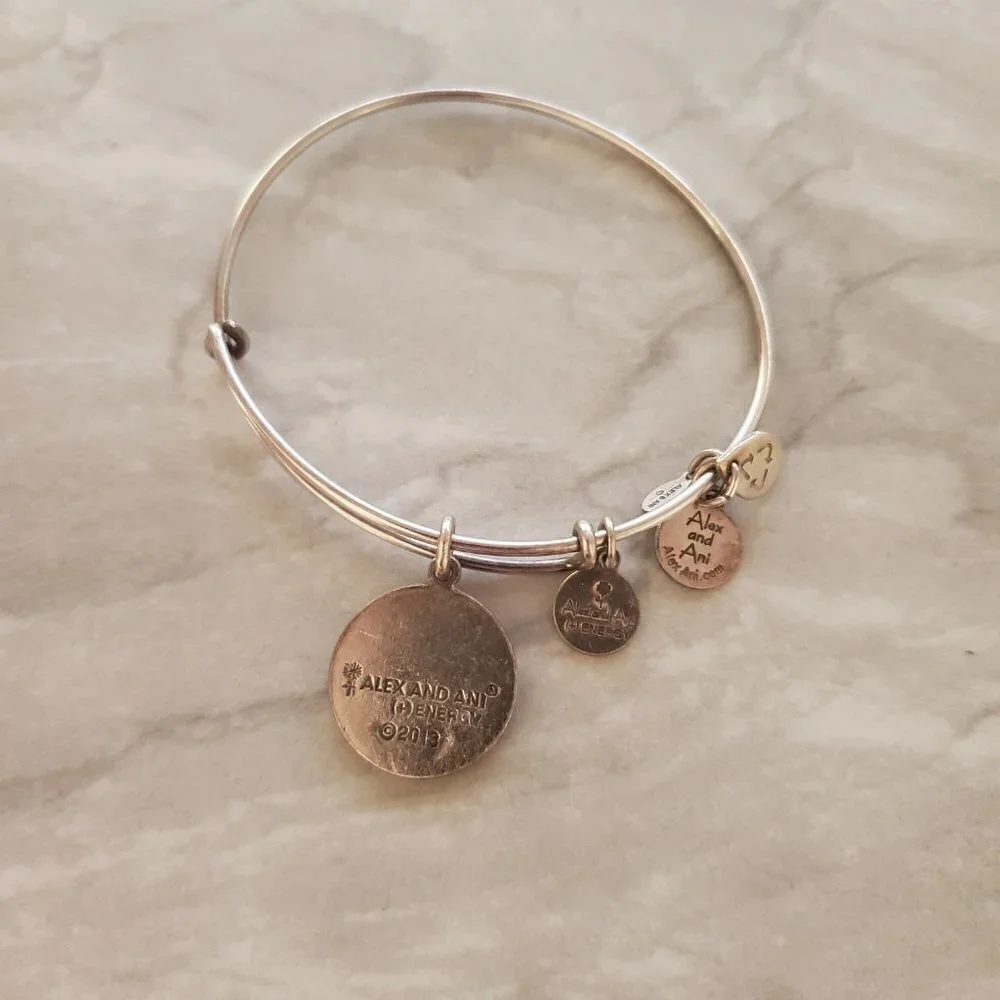 💖 Alex and ani Silver Path of Life Expandable Charm Bracelet Bangle 💖 - Picture 2 of 3